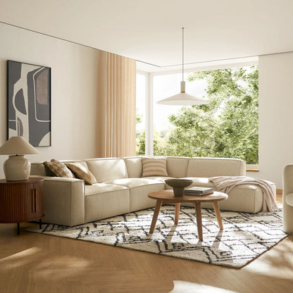Canapé d'Angle Modulable Beige Crème
